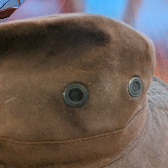 The Hat Factory, Ltd, New Zealand outback hat, waxed cotton, size large, brown - Picture 5 of 8